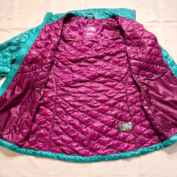 The North Face ThermoBall Full Zip Jacket Berry Purple Large - Picture 3 of 8